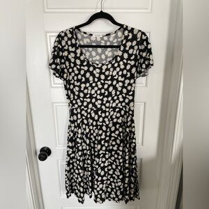 Black Floral Women's Dress